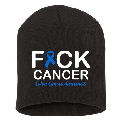 Fuck Cancer Colon Cancer Awareness Short Acrylic Beanie