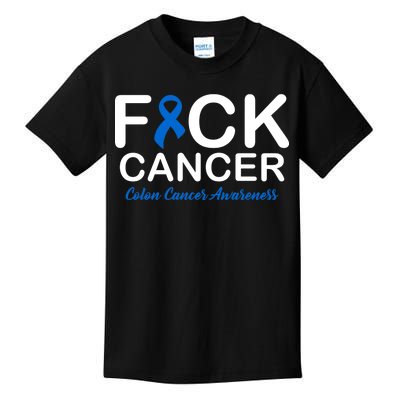 Fuck Cancer Colon Cancer Awareness Kids T-Shirt