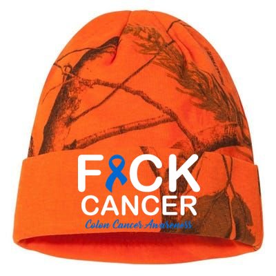 Fuck Cancer Colon Cancer Awareness Kati Licensed 12" Camo Beanie