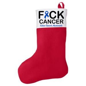 Fuck Cancer Colon Cancer Awareness Felt Holiday Christmas Stocking