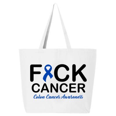 Fuck Cancer Colon Cancer Awareness 25L Jumbo Tote