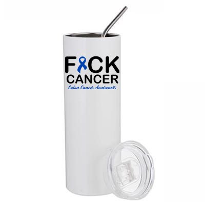 Fuck Cancer Colon Cancer Awareness Stainless Steel Tumbler