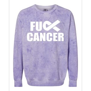 Fuck Cancer Fight Logo Colorblast Crewneck Sweatshirt