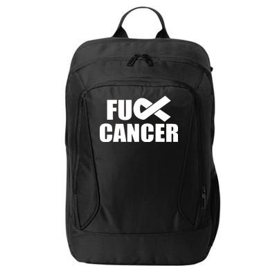 Fuck Cancer Fight Logo City Backpack