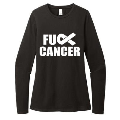 Fuck Cancer Fight Logo Womens CVC Long Sleeve Shirt