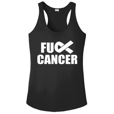 Fuck Cancer Fight Logo Ladies PosiCharge Competitor Racerback Tank