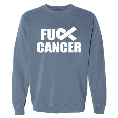 Fuck Cancer Fight Logo Garment-Dyed Sweatshirt