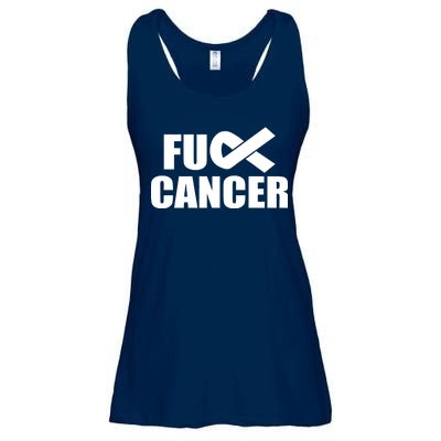 Fuck Cancer Fight Logo Ladies Essential Flowy Tank