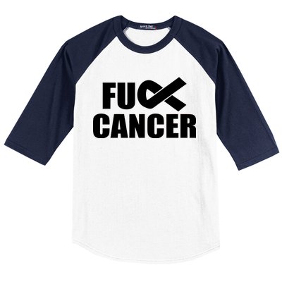 Fuck Cancer Fight Logo Baseball Sleeve Shirt