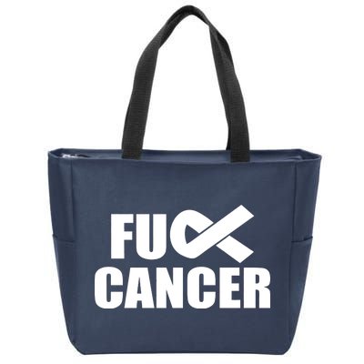 Fuck Cancer Fight Logo Zip Tote Bag