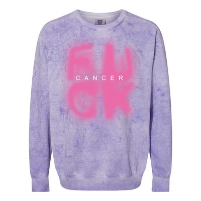 Fuck Cancer Logo Colorblast Crewneck Sweatshirt