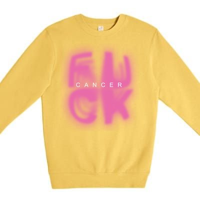 Fuck Cancer Logo Premium Crewneck Sweatshirt