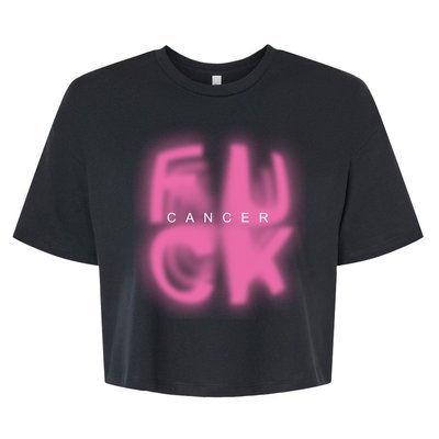 Fuck Cancer Logo Bella+Canvas Jersey Crop Tee