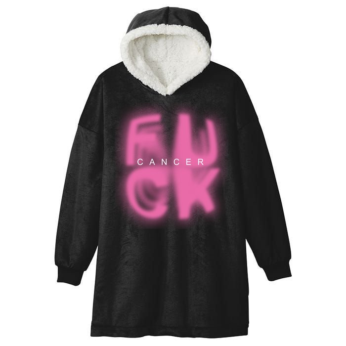 Fuck Cancer Logo Hooded Wearable Blanket