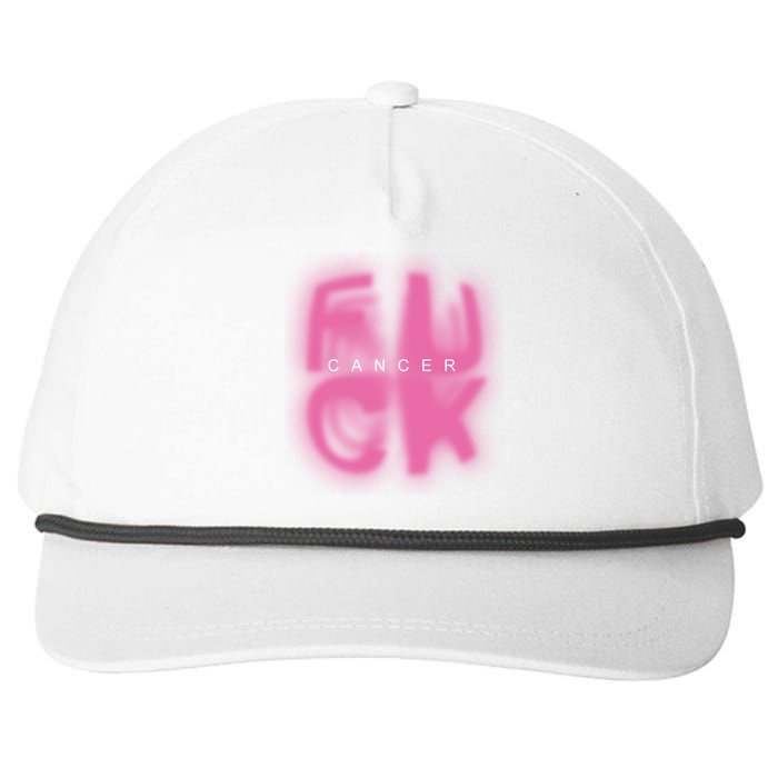 Fuck Cancer Logo Snapback Five-Panel Rope Hat