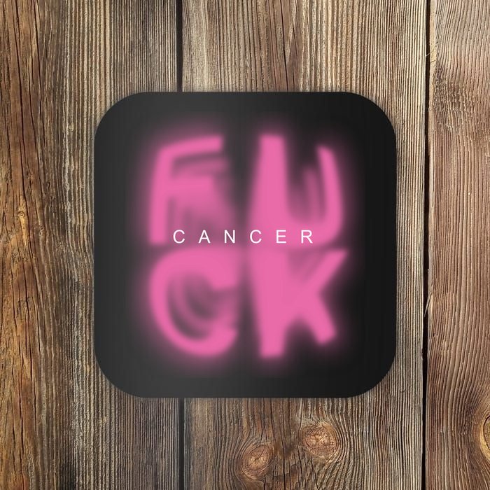 Fuck Cancer Logo Coaster