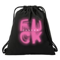 Fuck Cancer Logo Drawstring Bag