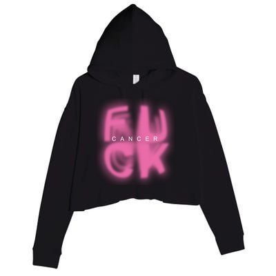 Fuck Cancer Logo Crop Fleece Hoodie