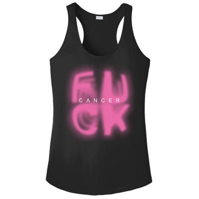 Fuck Cancer Logo Ladies PosiCharge Competitor Racerback Tank