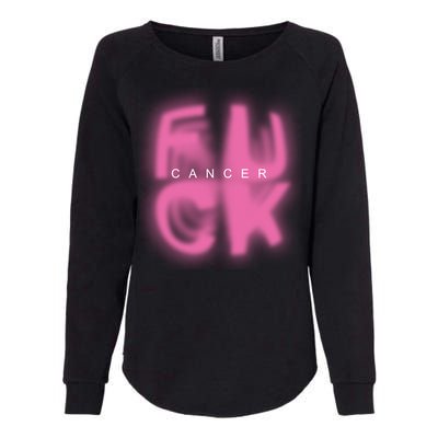 Fuck Cancer Logo Womens California Wash Sweatshirt