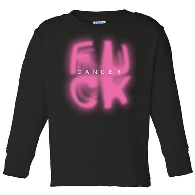 Fuck Cancer Logo Toddler Long Sleeve Shirt