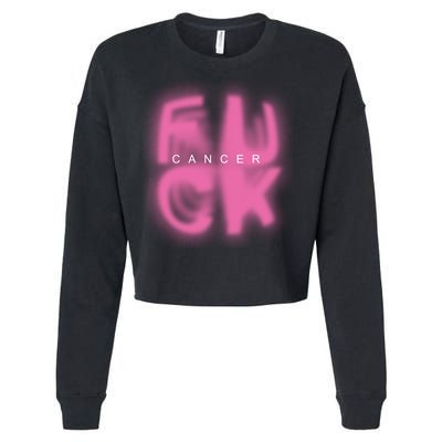 Fuck Cancer Logo Cropped Pullover Crew