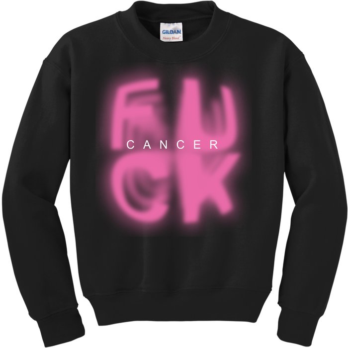 Fuck Cancer Logo Kids Sweatshirt