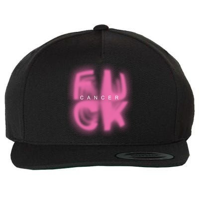 Fuck Cancer Logo Wool Snapback Cap