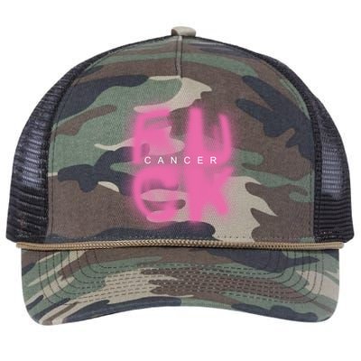 Fuck Cancer Logo Retro Rope Trucker Hat Cap