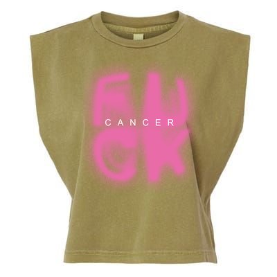 Fuck Cancer Logo Garment-Dyed Women's Muscle Tee