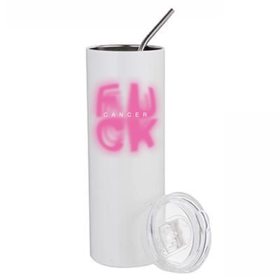 Fuck Cancer Logo Stainless Steel Tumbler