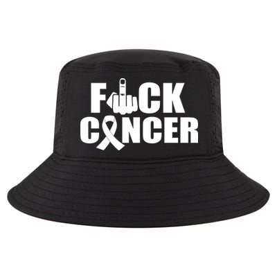 Fuck Cancer Ribbon Middle Finger Cool Comfort Performance Bucket Hat