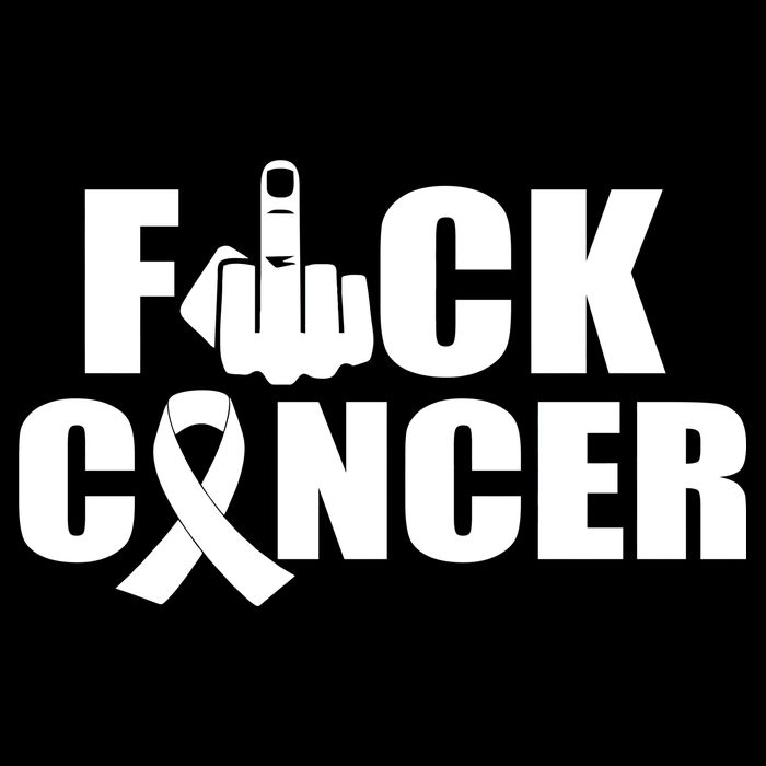 Fuck Cancer Ribbon Middle Finger Apron