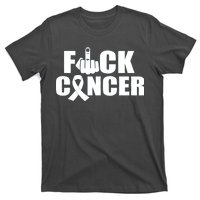 Fuck Cancer Ribbon Middle Finger T-Shirt