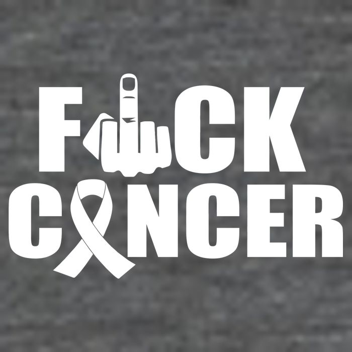 Fuck Cancer Ribbon Middle Finger Tall T-Shirt