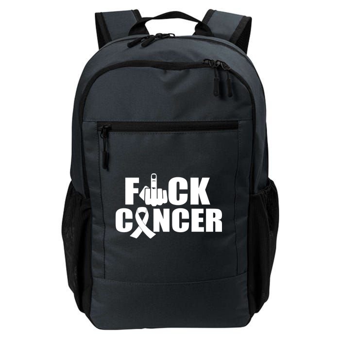 Fuck Cancer Ribbon Middle Finger Backpack
