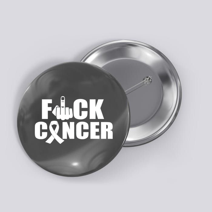 Fuck Cancer Ribbon Middle Finger Button