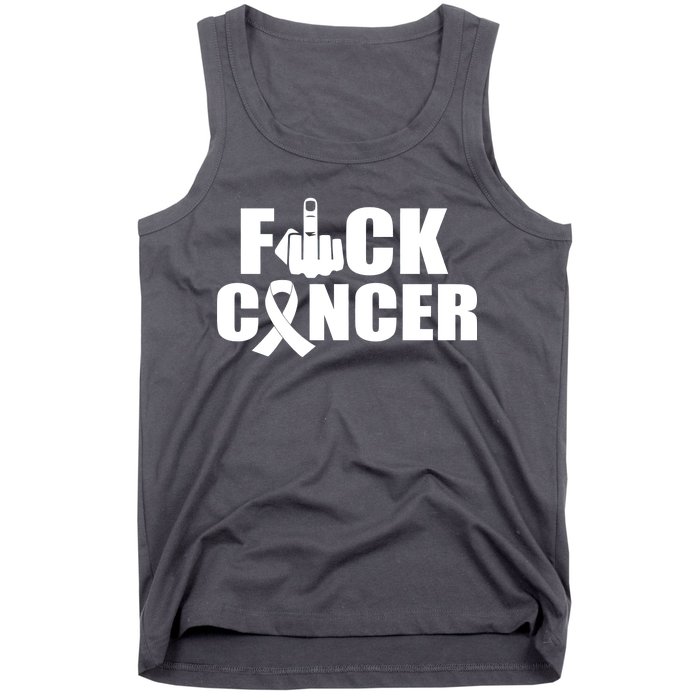 Fuck Cancer Ribbon Middle Finger Tank Top