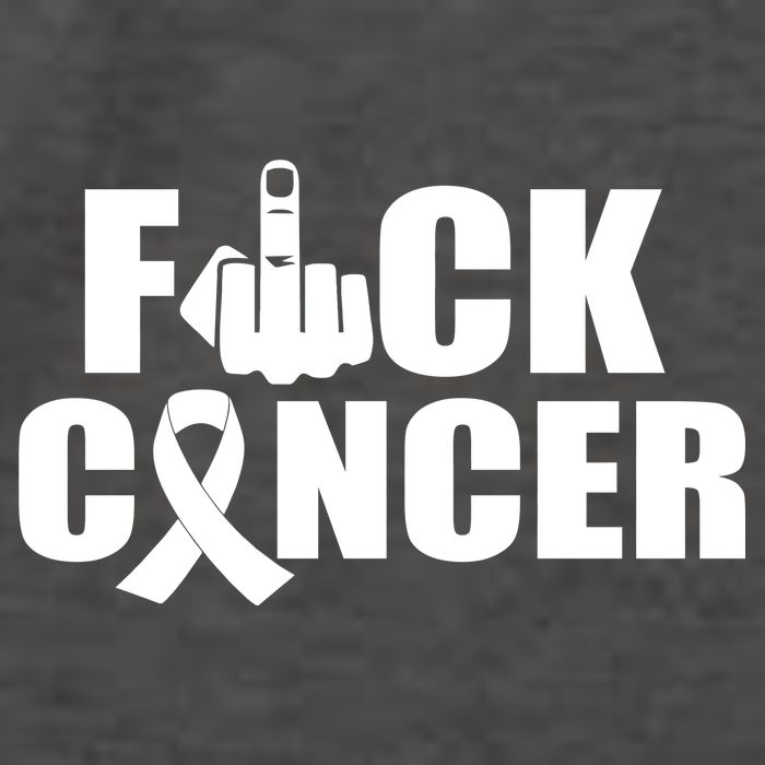 Fuck Cancer Ribbon Middle Finger Vector Backpack