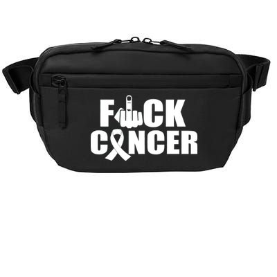 Fuck Cancer Ribbon Middle Finger Crossbody Pack