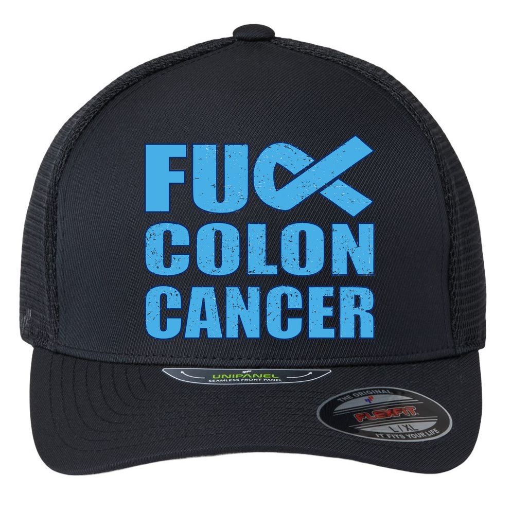 Fuck Colon Cancer Flexfit Unipanel Trucker Cap
