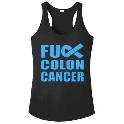 Fuck Colon Cancer Ladies PosiCharge Competitor Racerback Tank