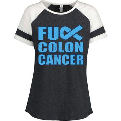 Fuck Colon Cancer Enza Ladies Jersey Colorblock Tee