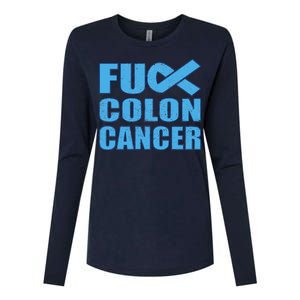 Fuck Colon Cancer Womens Cotton Relaxed Long Sleeve T-Shirt