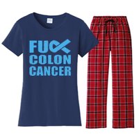 Fuck Colon Cancer Women's Flannel Pajama Set