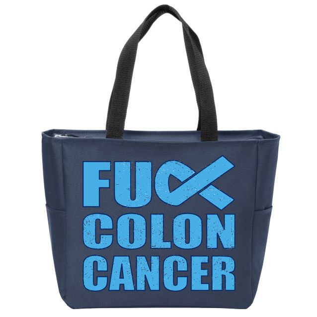 Fuck Colon Cancer Zip Tote Bag