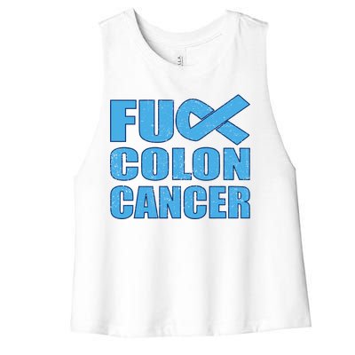 Fuck Colon Cancer Women's Racerback Cropped Tank