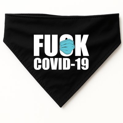 Fuck COVID-19 USA-Made Doggie Bandana