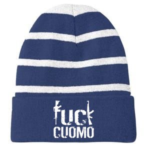 Fuck Cuomo Gun Rights Striped Beanie with Solid Band