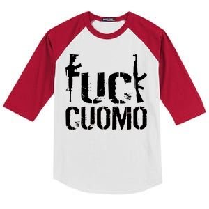 Fuck Cuomo Gun Rights Kids Colorblock Raglan Jersey